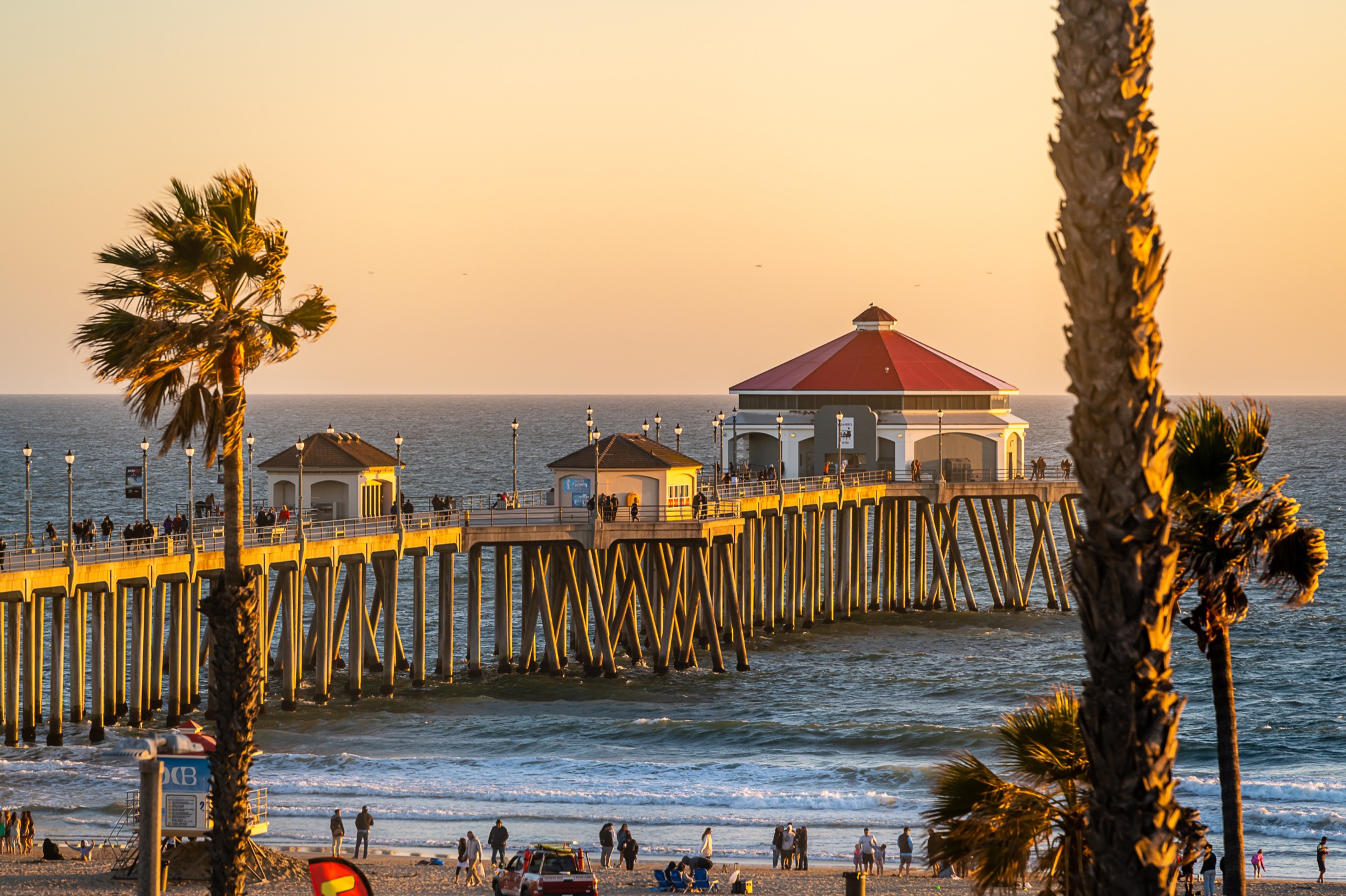 Downtown Huntington Beach and the pier